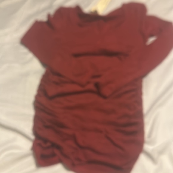 NWT   Revolve Lanstone Ruched Henley Dress in Red size Xs - Picture 6 of 12